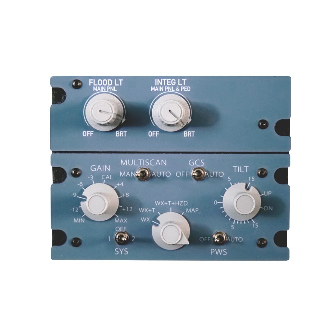 ToyGhillied A112 1:1 Flugsimulator Bedienfeld CKPT-LT WXR-Radar für A32X A33X A35X, Kompatibel mit MSFS 2024/2020 Fenix FBW Toliss, Wetterradar Modul USB-C