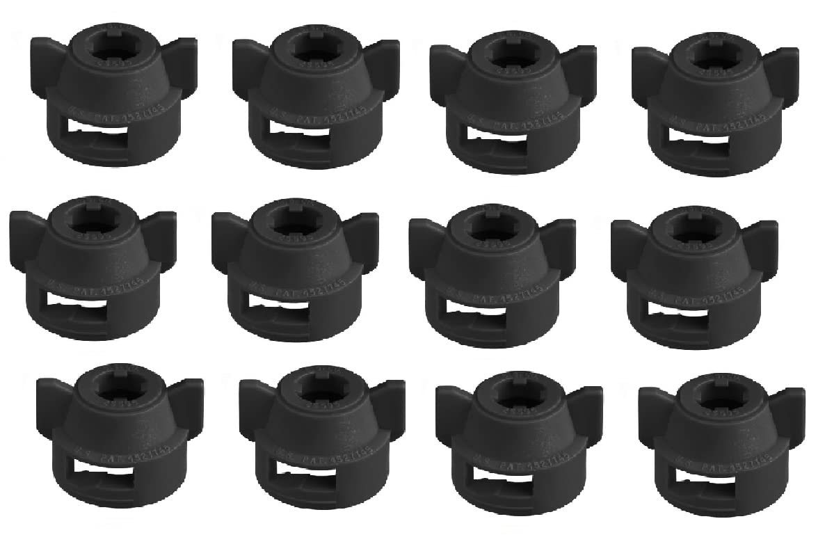 Pack of 12 - Quick TeeJet Black Nylon Cap for Flat Fan Spray Tips w/ 2 Patterns Farmer Bob's Parts CP25595-1-NY