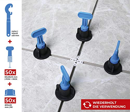 Fliesenverlegehilfe Strend Pro Nivelliersystem für Fliesen
