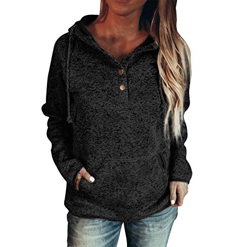 Fudule Women Long Sleeve Tops Floral Patchwork Hooded Sweatshirt Drawstring Pockets Pullover Shirts Lightweight Hoodies