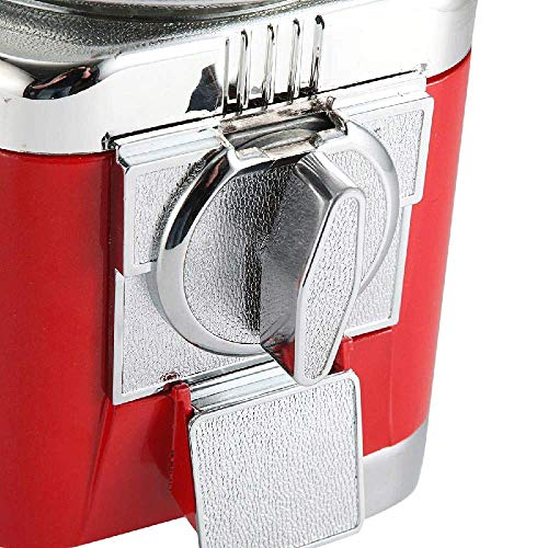 IRONWALLS Gumball Candy Vending Machine, Capsule Bouncy Ball Gumball Commercial Dispenser Machine with Key Lock for 25-32mm Candy, Durable, Removable Metal Body, Red - Thumbnail 6