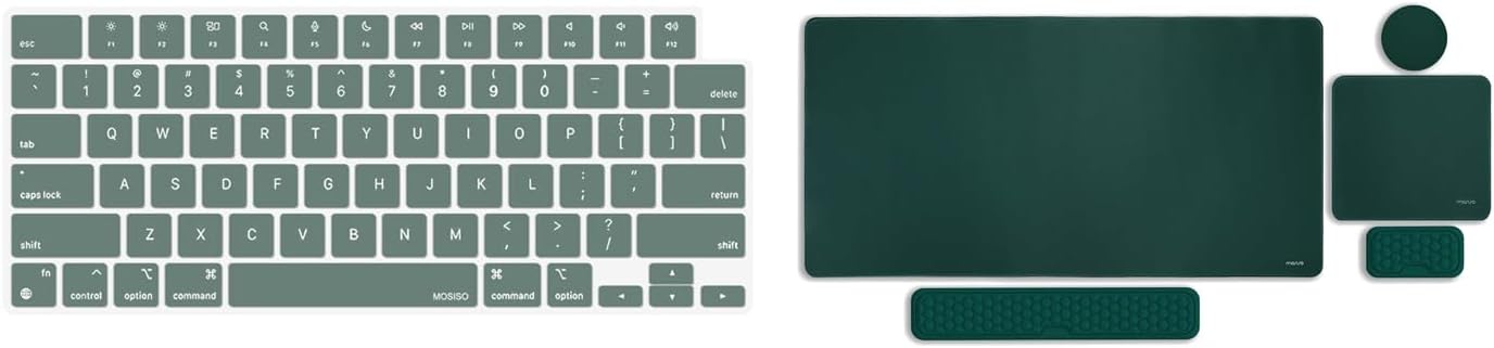 MOSISO Gaming Mouse Pad & Massage Keyboard Wrist Rest & Mousepad & Wrist