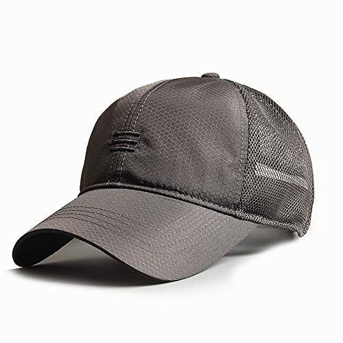 sdssup Sombrero Sombrero Masculino Gorra de béisbol tamaño Grande Tapa de Barra Horizontal Gris Oscuro código estándar (56-60cm)