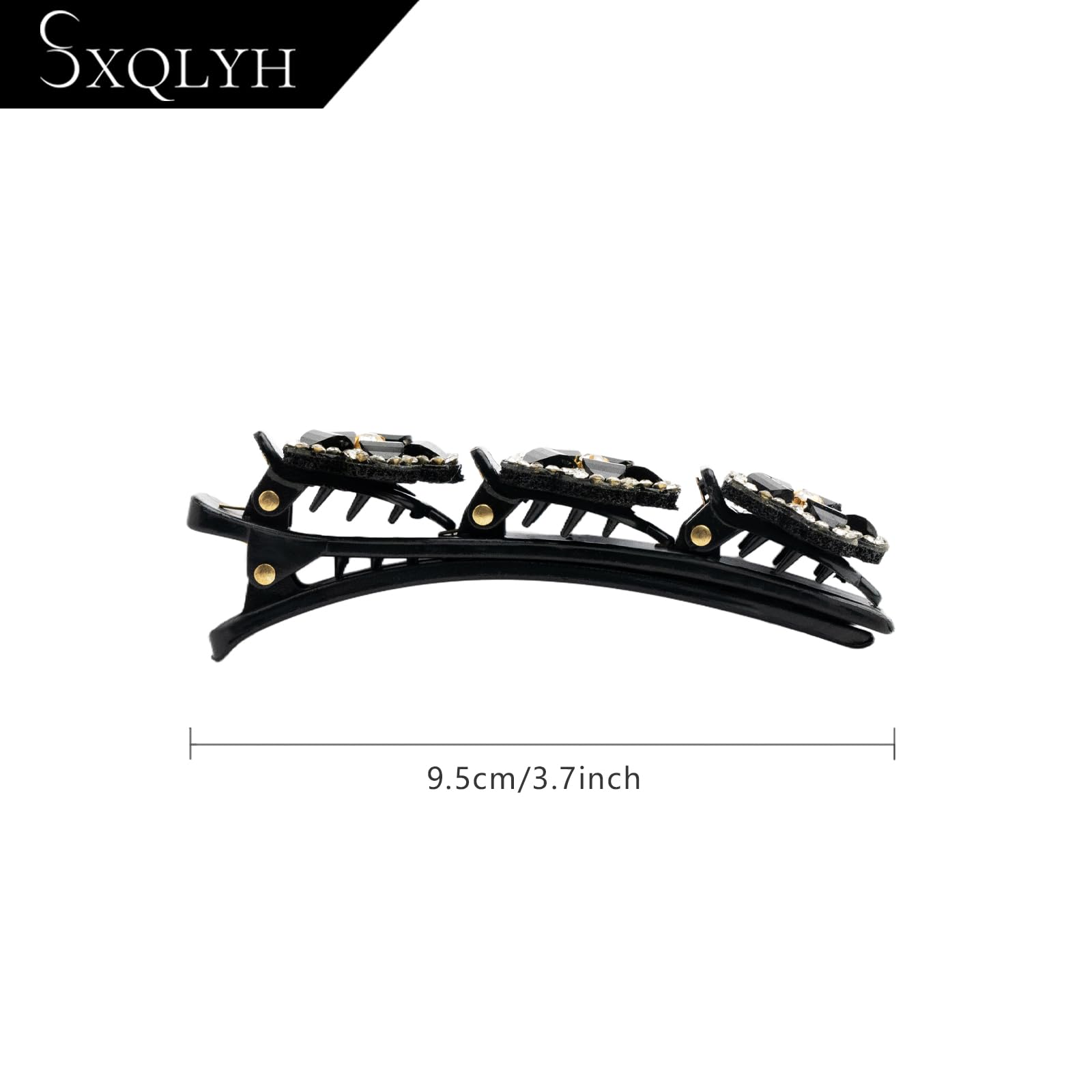 SXQLYH Double Layer Hair Clip, 6 Pieces Braided Hair Clips, Hair Clip with 3 Clips - Image 2
