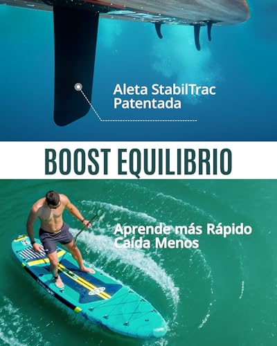 ZLX Tabla Paddle Surf Hinchable 350cm Tabla de Surf con Asiento, Sup Capacidad 200kg para 2 Personas, Tabla de Remo Inflable Geeignet für Anfänger, Haustiere, Yoga, Angeln - imagen 3