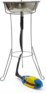 Glazing Rack Pottery Tool, Stainless Steel Pottery Glazing Tools, Stand + Basin + Hose, Foot-Operated Recirculation Design, Stable and Even Glazing, for Ceramics