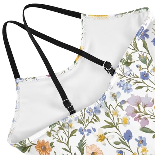 Vintage Wildflowers Girls One Piece Swimsuit Beach Swimwear 208610054