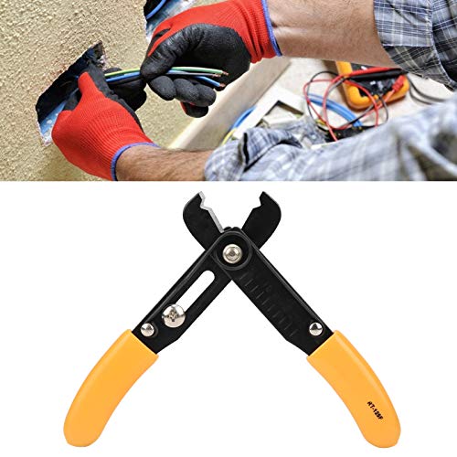 Image of Wire Stripper, Wire Cutter Adjustable Simple Cutter Stripping Pliers Hand Tools 0.54.0mm Yellow for Home Appliance Wiring