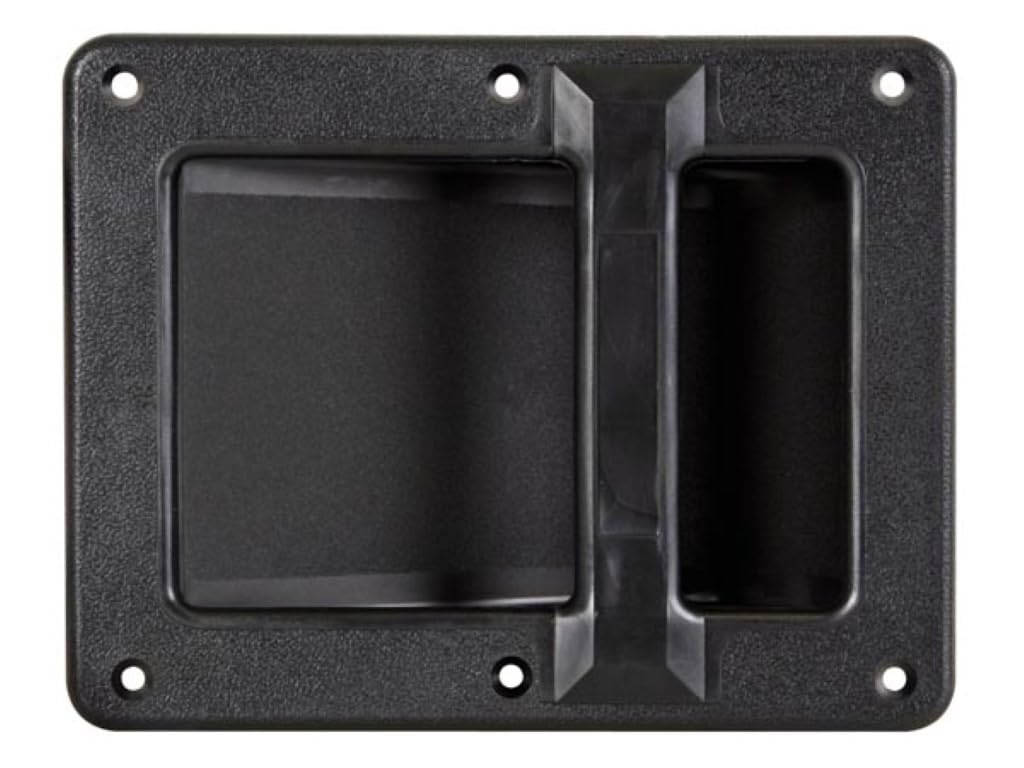 HQ-Power Poignée pour Caisson de Haut-Parleur, Robuste, rectangulaire, en Plastique, 210 x 160 mm, Noire