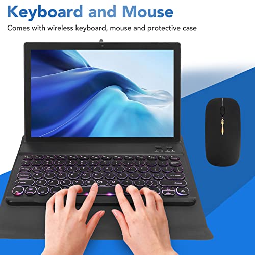 10,1-Zoll-Tablet Android 11-Tablet, Octa-Core-Tablet-PC mit BT-Tastatur, 12 GB RAM, 256 GB ROM, 512 GB Erweiterbar, 4G-LTE-Tablet mit BT-Tastatur für Geschäftsstudenten, Geschenke (Blau) – Bild 4