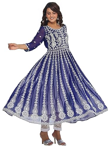 Kurti Anarkali en georgette oubliez les tenues serrées avec cette robe brodée