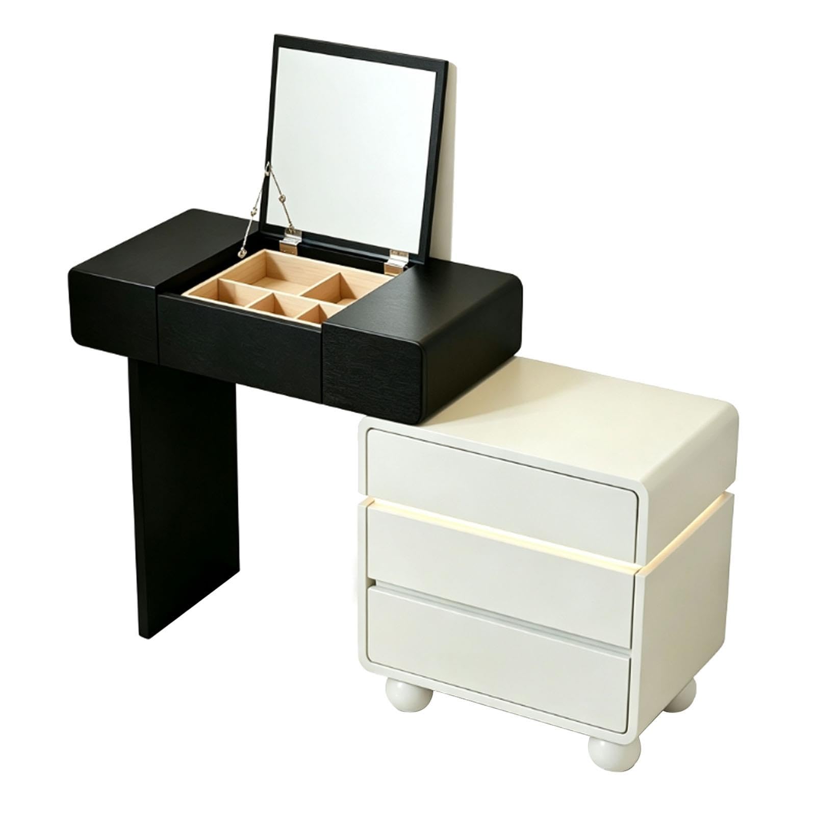 Tavolo trucco multifunzionale con design estensibile, 2-in-1 Vanity Desk
