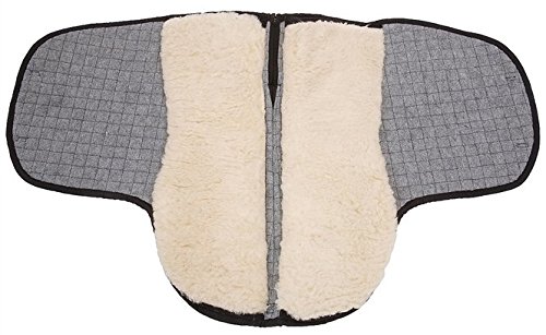 Barefoot Polsterbare Sattelunterlage schwarz – inkl. Einlagen – anatomisch geformt – mit freiem Wirbelsäulenkanal – Schafwolle – rutschfest, druckdämpfend & waschbar