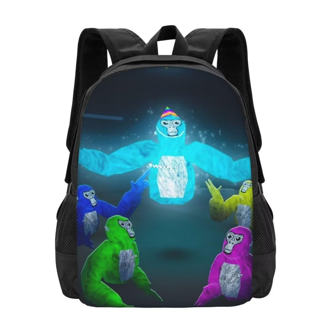 Melbrakin Unisex A 6 Gorilla Tag Backpack Monkey Backpacks Lightweight Large Capacity Casual Travel Daypack Fan Gift