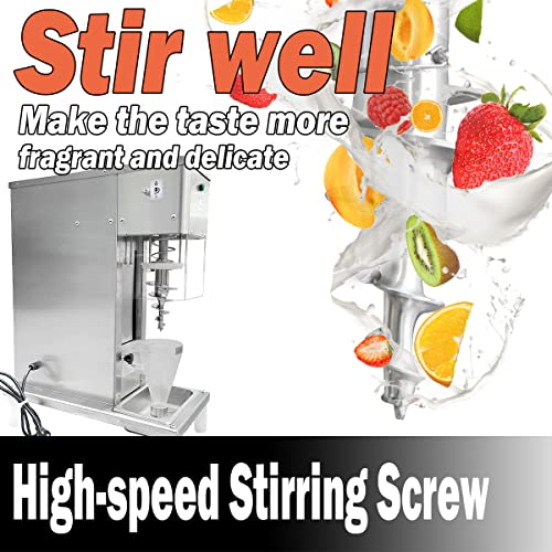 Txmachine Ice Cream Machines Real Fruit Ice Cream Blender Mixer Machine 30L/H Commercial Swirl Drill Frozen Yogurt Milkshake Ice Cream Blending Machine Maquina Helados (110V, With 2 Plastic Cone Cups) #TOP6