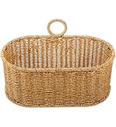 Kichvoe Woven Wicker Baskets Wall Hanging Basket With Small Handle Hanging Wall Vegetable Fruit B...