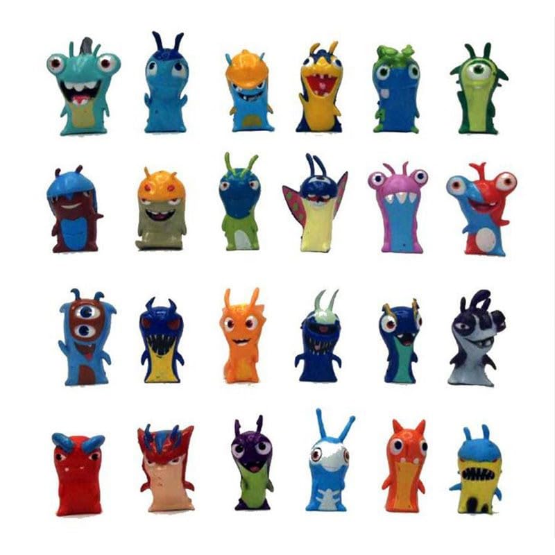 Juego de 24 figuras de dibujos animados Slugterra, modelo coleccionable, figuras de PVC, adornos de oficina, modelo coleccionable para aficionados