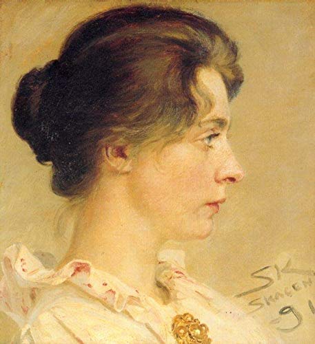 Marie de perfil 1891 peinture à l'huile sur toile haut de gamme peinte à la main