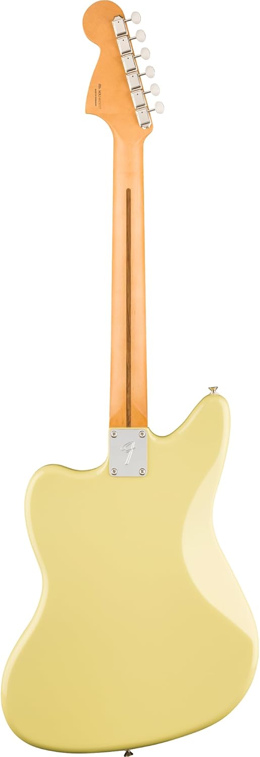 Fender Player II Jaguar - Hialeah Yellow Bundle with Gig Bag, Strap, Cable, 3-Pack Picks and Guitar Cleaning Kit