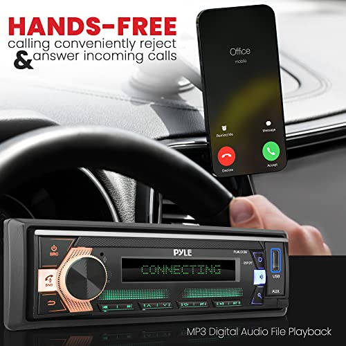 PyleUsa 300-Watt Stereo Receiver Power Amplifier - AM/FM/MP3/USB/AUX Stereo Receiver, Single DIN, Bluetooth Compatible, 25 Band EQ, Balance, Fader LCD Display with Remote Control (Black) - PLML51DB by Pyle - Image 6