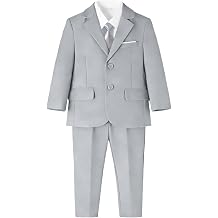 Baby Boys Suit Set Toddler Boy 5-Piece Tuxedo Suits for Weddings
