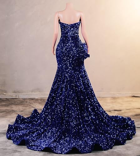 Sparkly Prom Dress Glitter Sequin Feather Split Pageant Celebrity Gala Evening Dress2