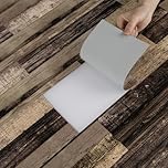 NUFLR Vinyl Flooring Wood Effect, Self Adhesive Floor Tile Waterproof, Peel and Stick Floor Tile for Bathroom Kitchen Living Room and Bedroom, Multi-colour 15x90cm 18pcs (2.43m²)