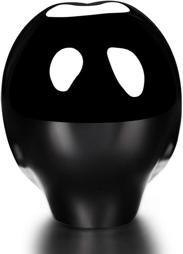 Vista 6 de Skullis 2.0 "Cráneo alienígena de cristal de obsidiana negra, escultura de arte fino de piedras preciosas talladas a mano, estatua de piedra Cráneo