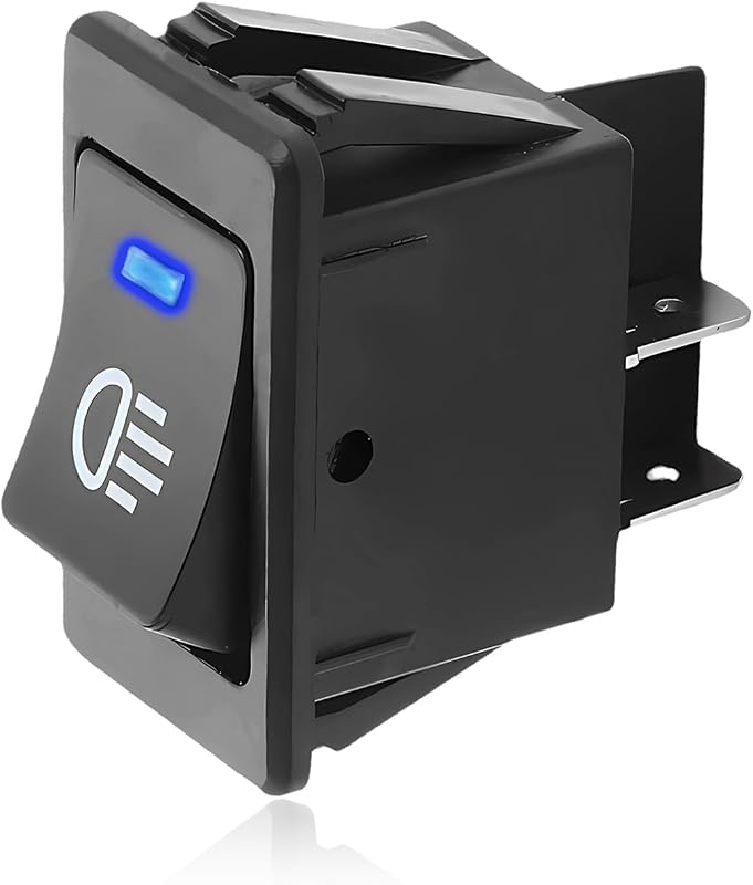 Interruptor tipo rocker para farol de neblina ZNDAW 12 V 35 A 4 pinos SPST ON-OFF azul – 1 unidade
