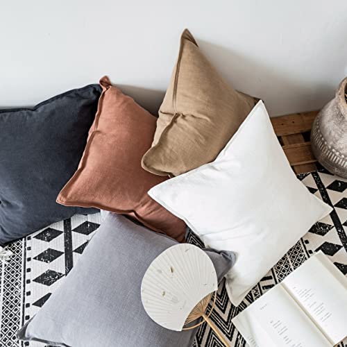 Insifohome Boho Linen Throw Pillow Covers Soft Farmhouse Pillow Covers For Couch Sofa Bed, 18 X 18 #TOP2