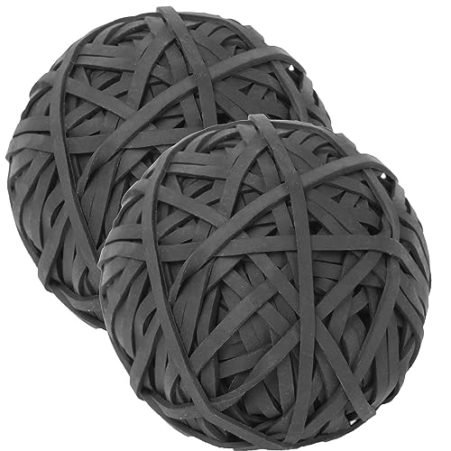 AIWOQI Rubber Band Ball #33 rubber bands Black 2 Pack ball About 260pcs elastic Bands for Office School Home Strong Elastic Band Loop Office Supplies rubber bands size 33