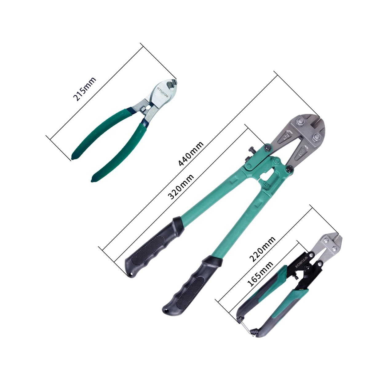 ESCULTORA 2PCS 18 8 Inch Alloy Steel Bolt Cutter, Lock Cutter with