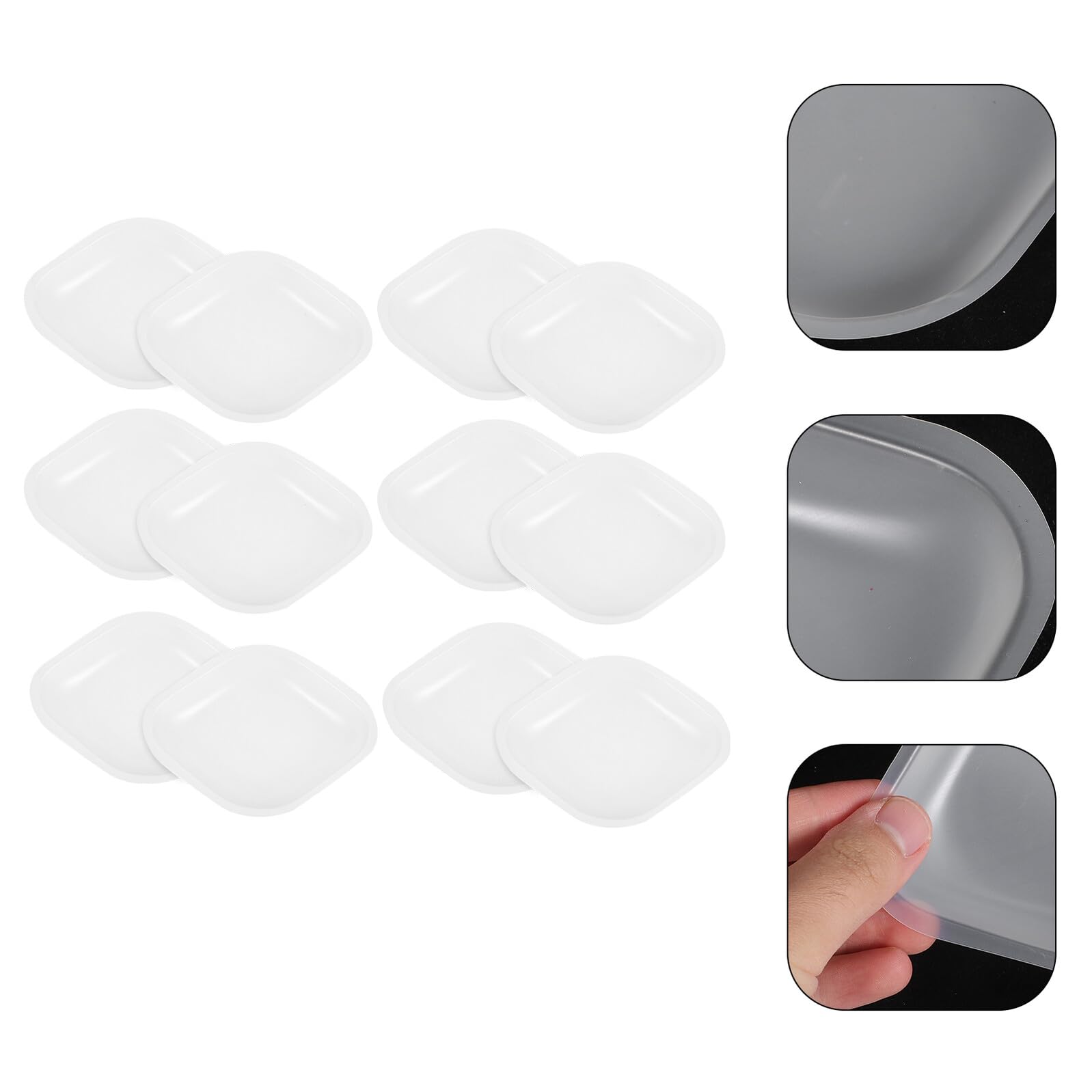 20 pièces Plateaux de Pesée Plastique Cuvettes de Laboratoire à Surface Plate Antistatique et Polyvalent pour Pesage Échantillons et Transfert de Liquides