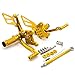NBVLKH Motorcycle Aluminum Rearsets Foot pegs Rear sets Footrest Fit for Suzuki GSXR1000 2000 2001 2002 2003 2004 GSXR750 1996-2005 SV650/SV650S SV1000/S 1998-2014 (Gold)