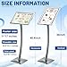 Yaocom 11 x 17 Inches Displays Curved Menu Board Heavy Duty Pedestal Sign Stand Floor Standing Aluminum Alloy Front Loading Easy Open Poster Message Advertisement Restaurant Cafe Hotel(Silver)