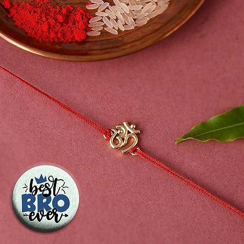 ascension Designer Golden Om Rakhi Raksha Bandhan Gift Band Bracelet Pearl Designer Rakhi for Brother bhaiya with Roli Tilak Rakhi For Brother gift With Best Brother Fridge magnet (B0CDS5H8RP) Amazon Price History, Amazon Price Tracker