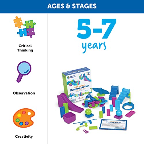 Learning Resources STEM Explorers Domino Action - 59 Pieces, Age 5+ STEM Toys for Kids, Domino for Kids by Learning Resources - Image 6