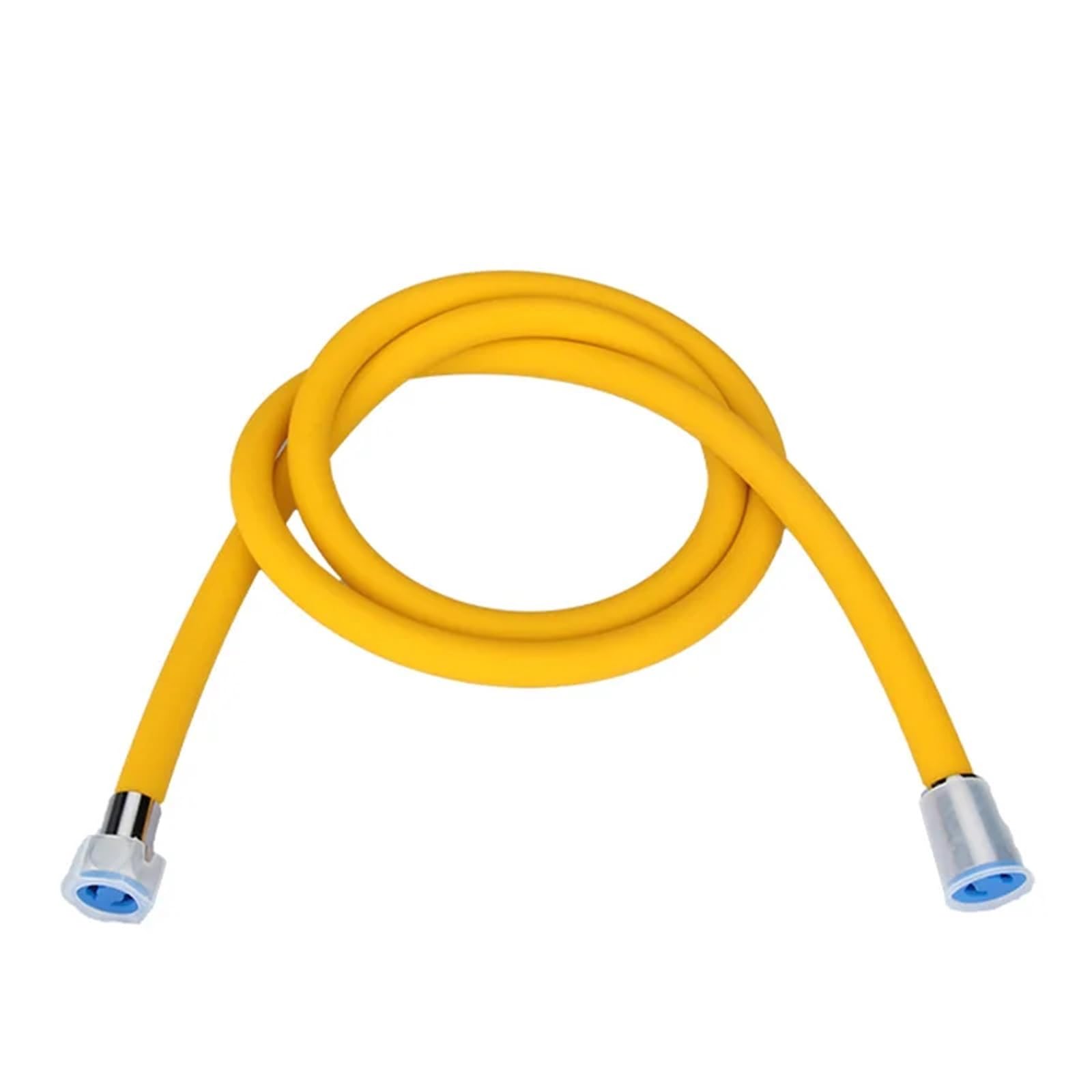 Pxamortel Yellow Flexible Replacement Shower Hose, Rain Shower Hose 150Cm Multicolor Thread G1/2(Yellow)