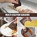 Pan Scraper 6-Pack, Plastic Cleaning Tool for Pots and Pans, Non Scratch Kitchen Gadgets for Cast Iron Care, Dish and Food Scraper