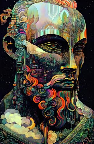 Poster mural sur toile de qualité supérieure avec portrait de statue fine art