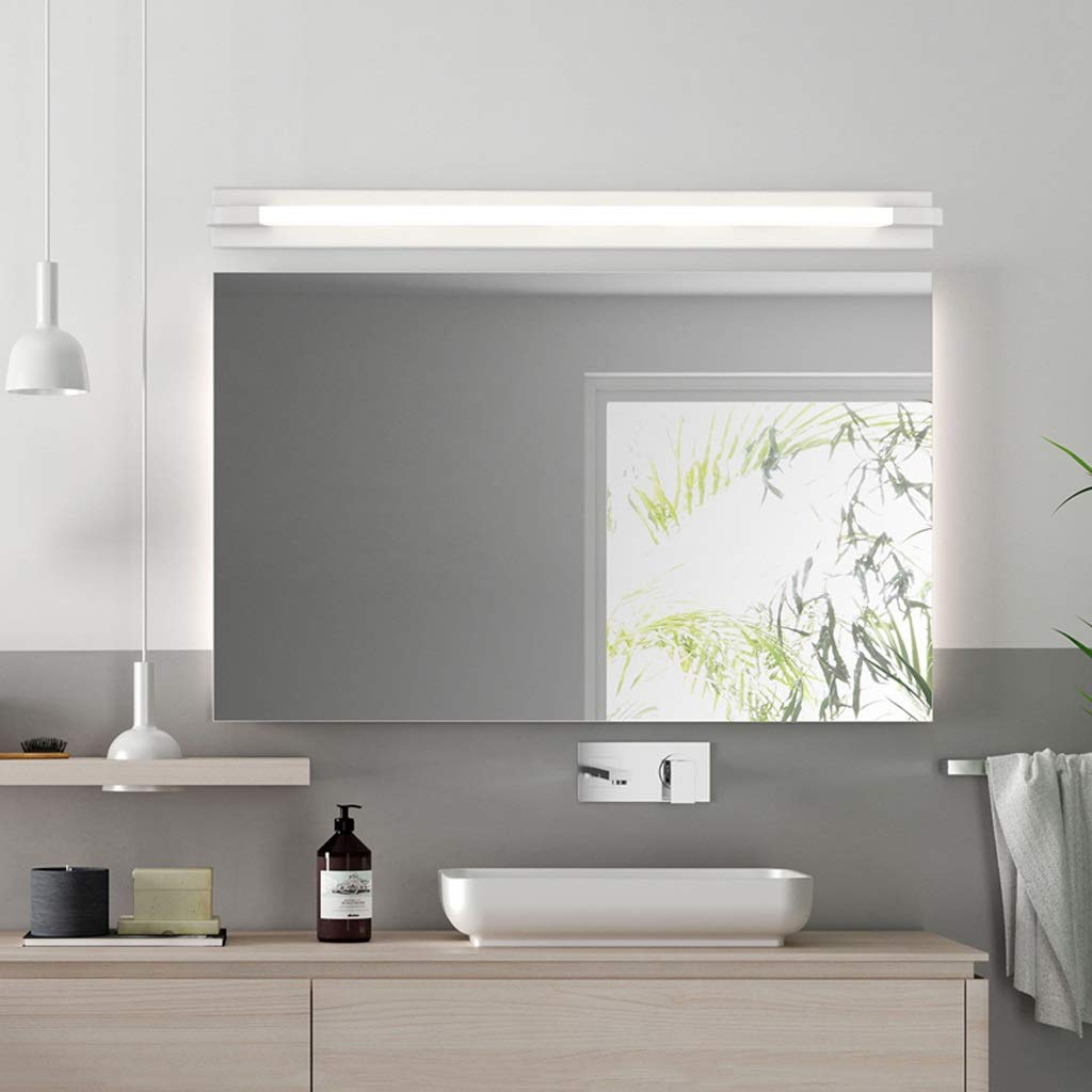 Fari a Specchio Led Bagno Lampada da Parete Bagno Lampada Trucco Lampada Specchio/Black-Warm Light/96Cm