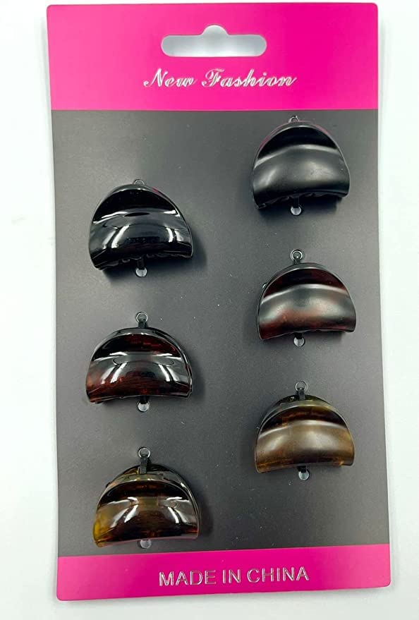 FABRIKWomen's Acrylic Hair Claw Clips (Small)