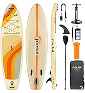 PORTAL SUP Inflatable Paddle Board for Adults, 10'6'' /11'6'' Stand Up Paddleboards, Non-Slip Dec...