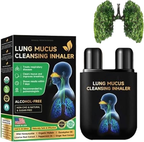 Ourlyard, inalatore a base di erbe per la pulizia dei polmoni, inalatore per la pulizia dei polmoni, inalatore di muco polmonare, inalatore a base di erbe per la pulizia dei polmoni, inalatore per