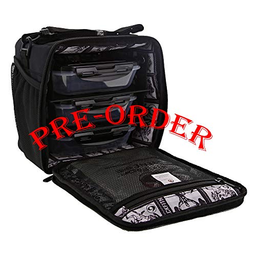 6 Pack Fitness Cube Americas #1 Choice in Meal Prep Management 3 - Meal Stealth (Black/Black)