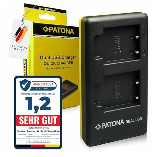 PATONA Dual Ladegerät für EN-EL19 Akkus Kompatibel mit Nikon Coolpix S100 S2500 S2750 S3100 S3500 S4100 S5200 S6500 S6900 W100 W150