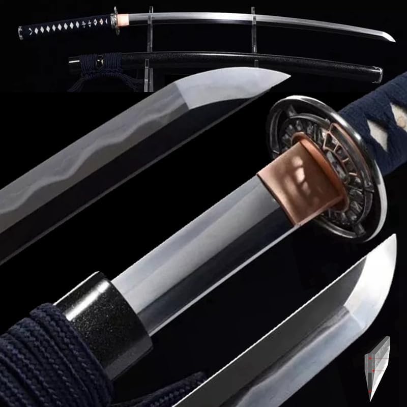 39" Honsanmai Lamination Clay Tempered Hamon Blade. Cupronickel Tsuba. Nakago Inscriptions. Comes with Certificate Signed by The Swordsmith #1366