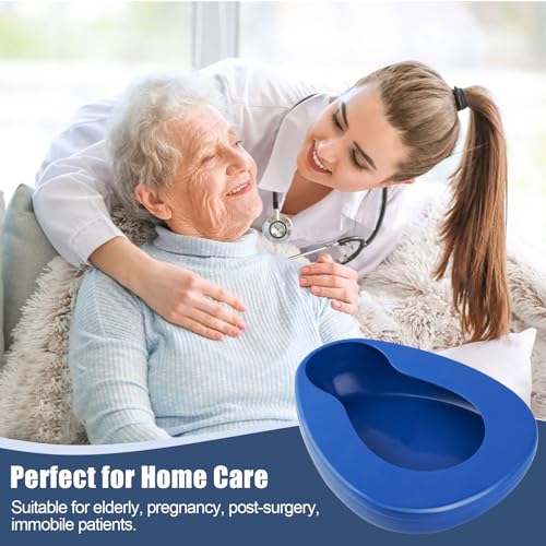 Bedpan Set with 120 Disposable Liners - These bedpans are Comfortable for Both Women and Men and are Made of Thick, Oversized, Heavy-Duty PP Material