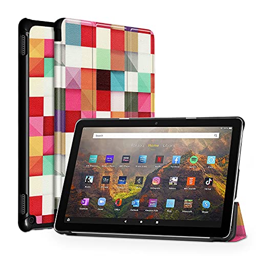Janmitta Kindle �S�VFire HD 10 & Fire HD 10 Plus�p�e�[�u���P�[�X(��11����A2021�N����)�E���g�����C�g�X�����t�B�b�g�ی�J�o�[ �X�}�[�g�I�[�g�E�F�C�N/�X���[�v/�O�܂�X�^���h �}�W�b�N�L���[�u
