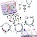 DIY Charm Bracelet Making Kit, Jewelry Making Kit Charms Bracelets for Making DIY Jewelry Advent Calendar Party Favor Craft Birthday Gifts for Teens Girls